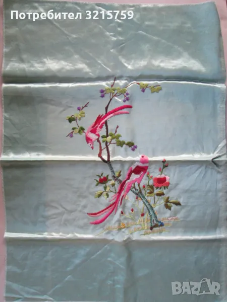 Ръчно шитгоблен -папагали, 64х44см., снимка 1