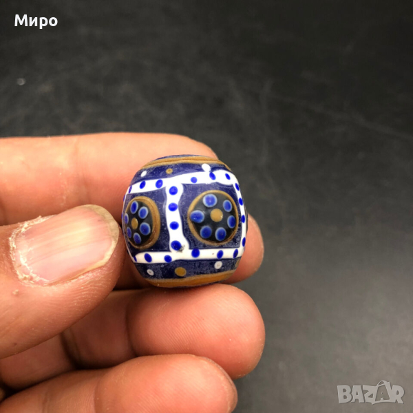 РИСУВАНО СТЪКЛО СТАРА МЪНИСТА ТАЛИСМАН ПРОТИВ УРОКИ АМУЛЕТ, снимка 1