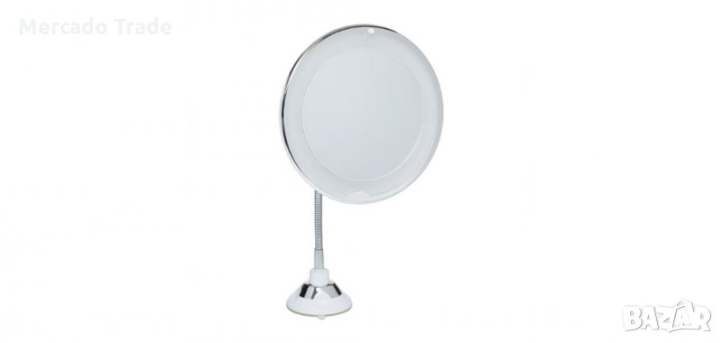 Увеличително огледало с вендуза и 21 LED светлини , снимка 1