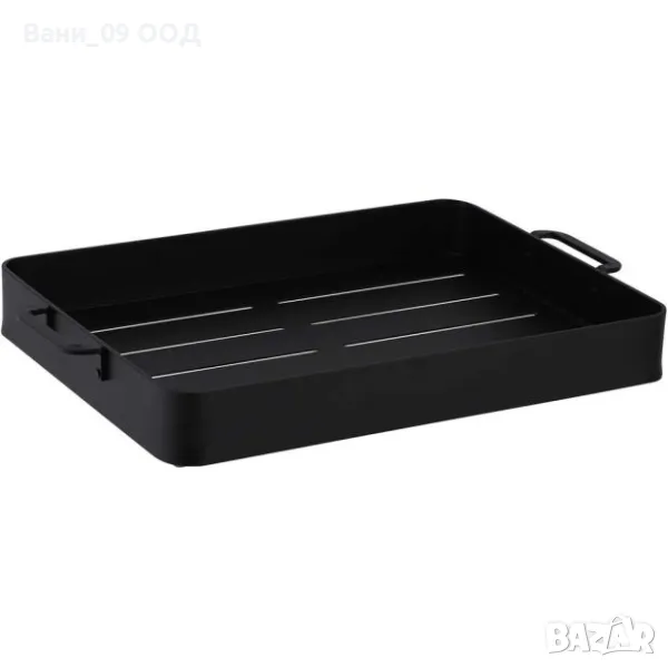 Стилен метален поднос в черен цвят, снимка 1