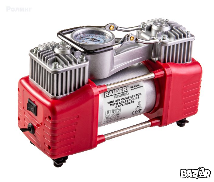 МЕТАЛЕН КОМПРЕСОР RAIDER RD-AC14,код 089409, снимка 1