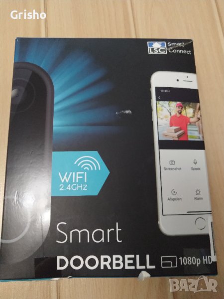 Hd 1080p Wi-Fi  camera doorbell камера и wifi звънец за врата с двупосочно аудио, снимка 1