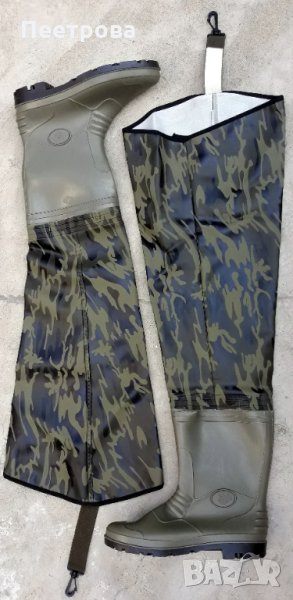 Риболовни ботуши, до таза в камуфлажен стил-45 номер., снимка 1