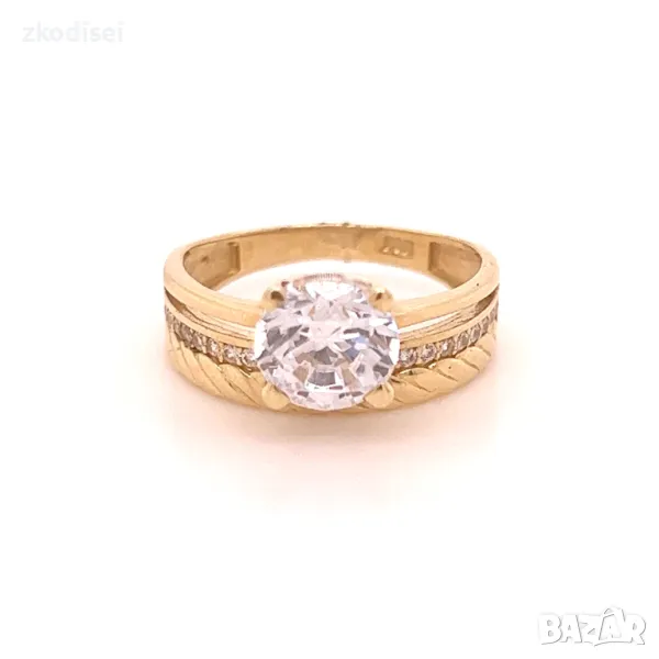 Златен дамски пръстен 3,75гр. 14кр.проба:585 размер:55 модел:4101-4, снимка 1