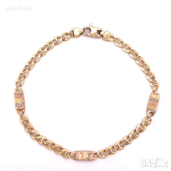 Златна мъжка гривна 11,69гр. 24,5см. 14кр. проба:585 модел:30558-1, снимка 1