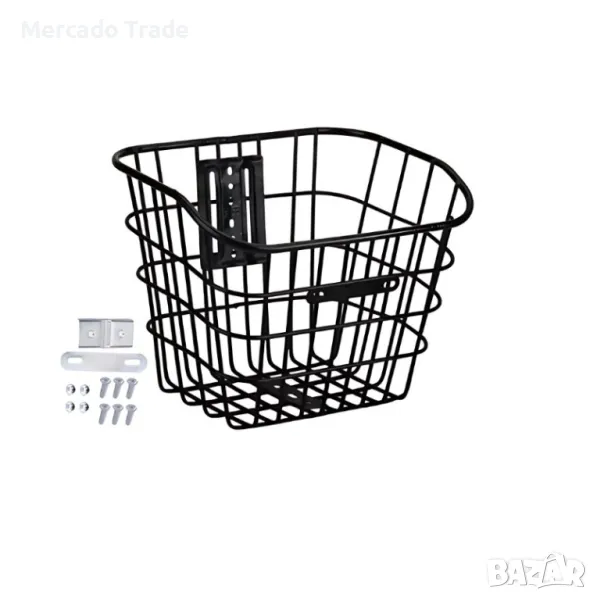 Кошница за велосипед Mercado Trade, Предна, Универсална, Черна, снимка 1
