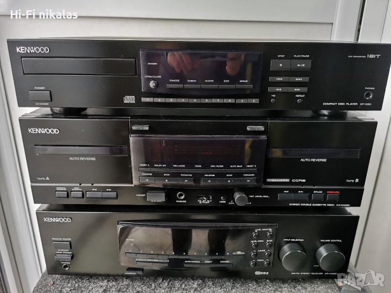 ПРОМО!!Комплект 3 частиУсилвател Ресийвър касетен дек компак диск  KENWOOD KR-A3080 KX-W4080 DP-1080, снимка 1