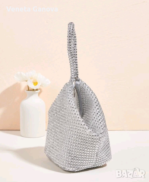 Текстилна вечерна чантичка за ръка, снимка 1