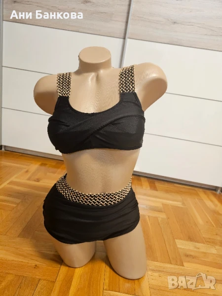 Бански с висока талия, нов, М, снимка 1