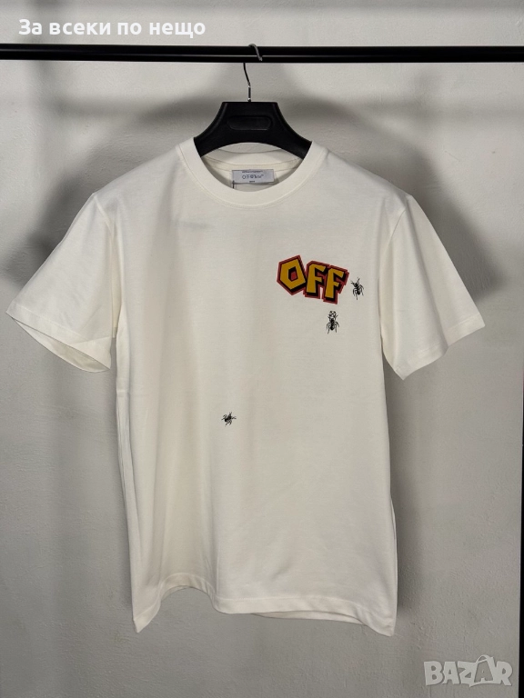 Off-White Мъжка Бяла Тениска👕Мъжка Блуза С Къс Ръкав В Бял Цвят Код V.B.10, снимка 1