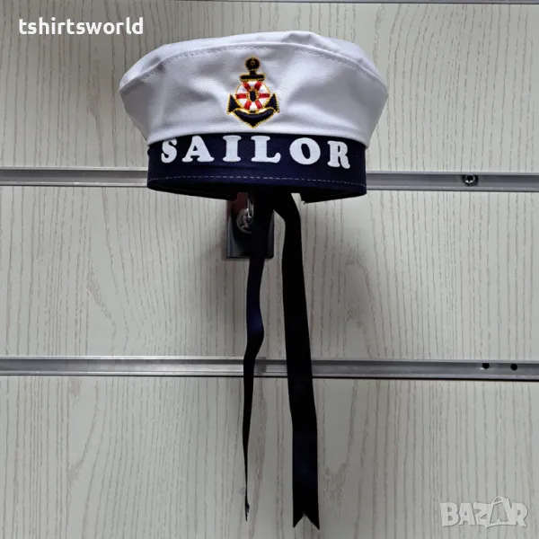 Нова детска моряшка шапка Юнга, SAILOR с Котва, снимка 1