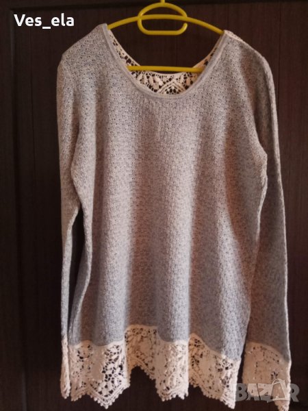 блуза плетиво с дантела размер Л-ХЛ, снимка 1