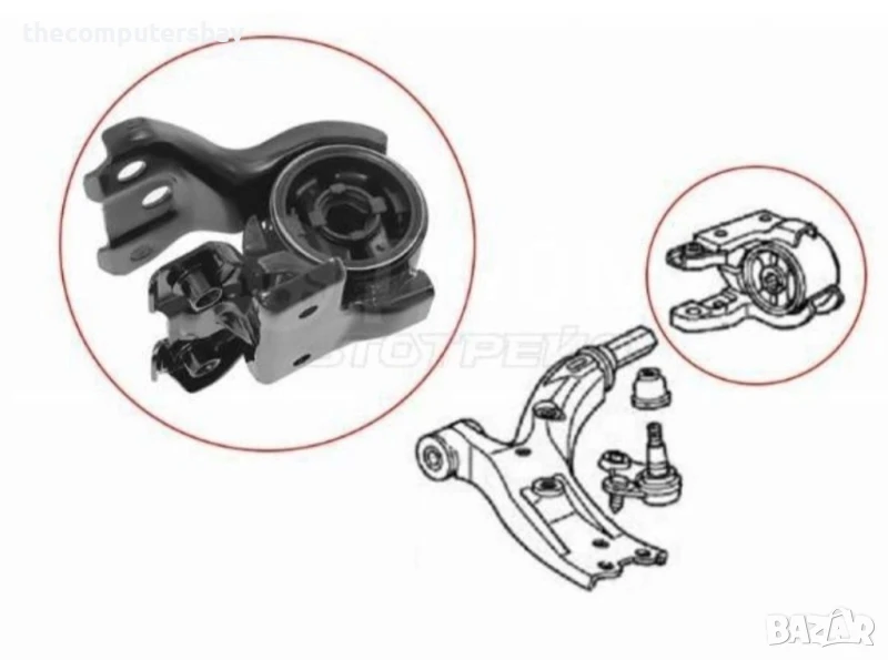 Комплект тампони за заден долен напречен носач на Honda CRV 3 CR-V Хонда црв, снимка 1