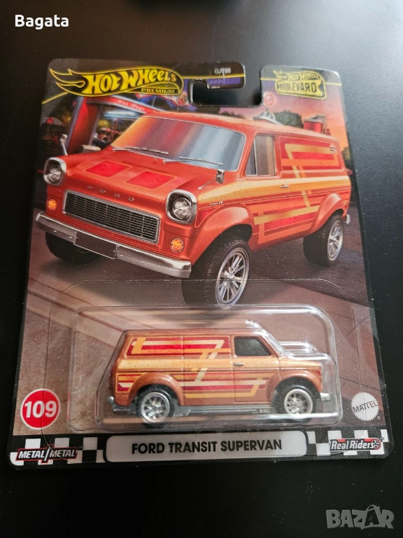 Hot Wheels Premium Ford Transit Supervan – 1:64, снимка 1