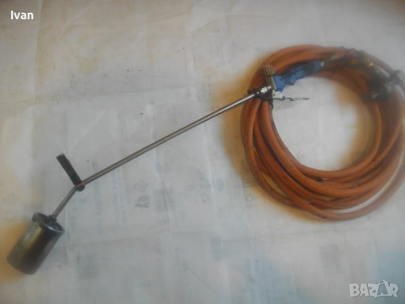 77см Немска газова горелка за покриви и хидроизолации пълен комплект с маркуч 5м и редуцир вентил, снимка 1