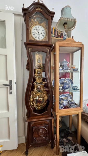 Уникален салонен часовник с анимирано махало , снимка 1