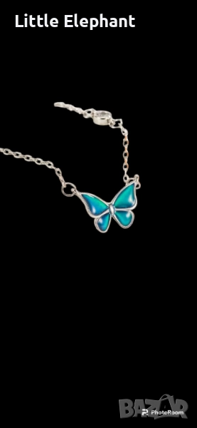 Pre order сребърно колие пеперуда,колекция"Butterflies",luxery jewerly,ново, снимка 1