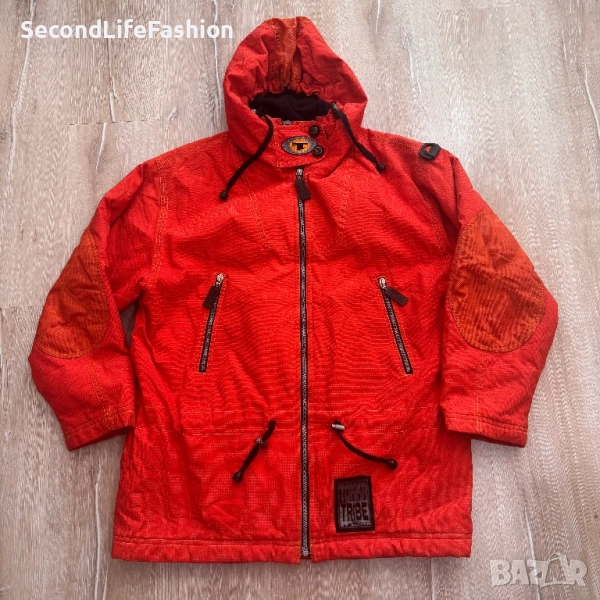 Мъжко зимно ски яке Tokka Tribe By Luhta Vintage, размер L, оранжево, с качулка, снимка 1