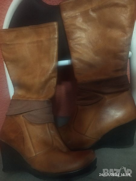Дамски ботуши от естествена кожа , снимка 1