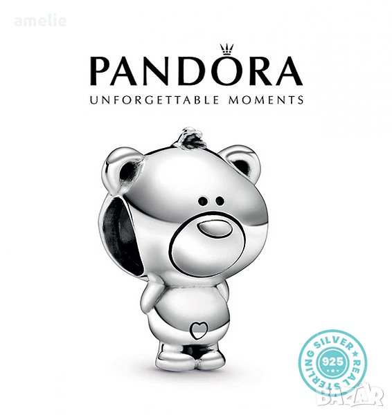 Талисман Пандора 925 сребро Pandora Friends Theo Bear . Колекция Amélie, снимка 1