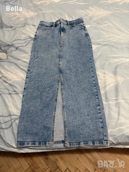 long denim skirt, снимка 1
