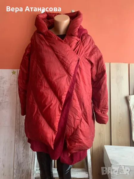 💄 Интересна кройка разкроено яке с маншет🧣 л/хл👢, снимка 1