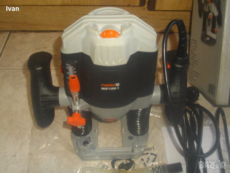 Нова Немска Оригинална 1200 Вата Оберфреза-2021г-MEISTER MOF 1200-Ход 0-55мм-4кг, снимка 1