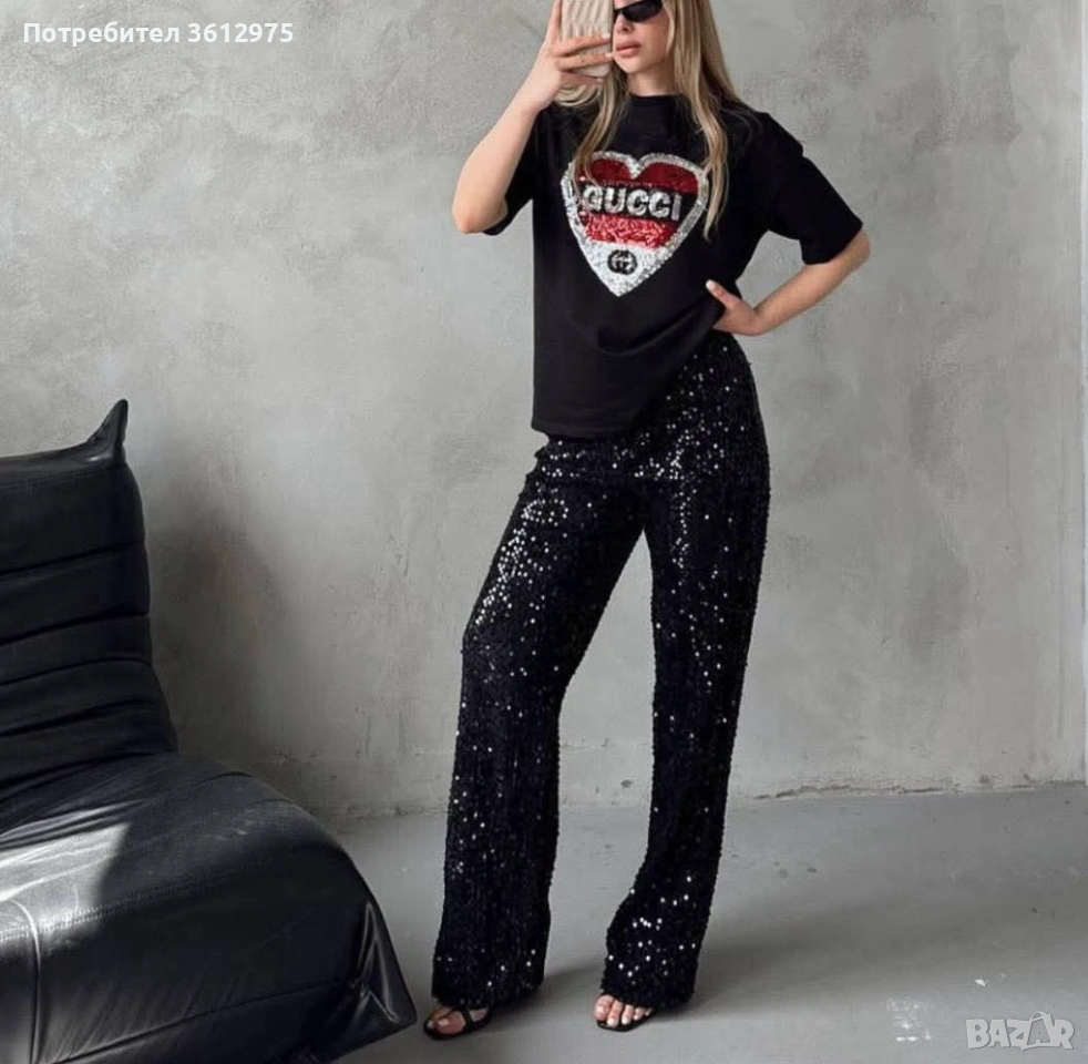 Дамски комплект с пайети, снимка 1