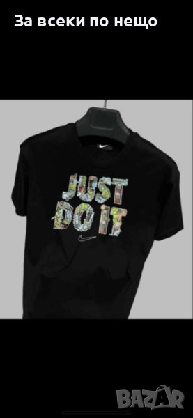 Nike Just Do It Мъжка Черна Тениска👕Мъжка Блуза С Къс Ръкав В Черен Цвят Код I_8, снимка 1