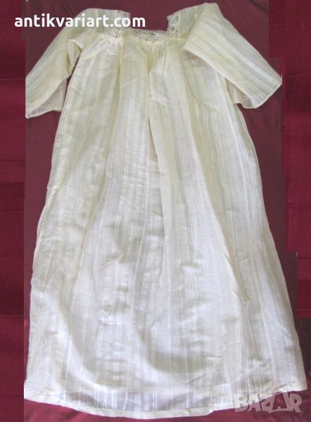 19 век Фолк Арт Женска Риза Копринен Кенар, снимка 1