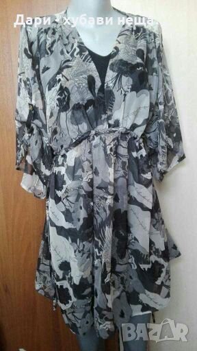 Цветна прозрачна туника, голям размер👗🍀L,XL,2XL👗🍀арт.2014, снимка 1