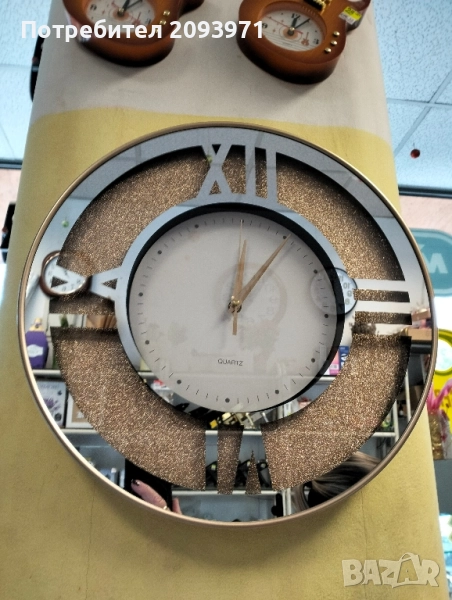 Огледален стенен часовник , снимка 1