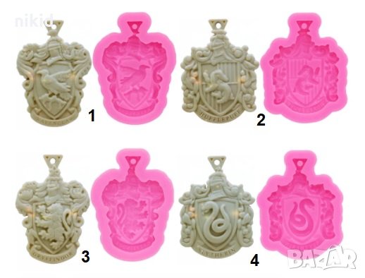 висулка Хари Потър harry potter символи силиконов молд форма фондан шоколад смола гипс, снимка 1