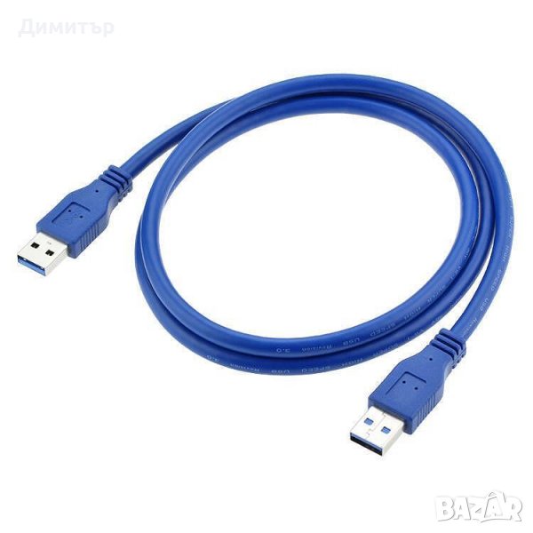Кабел за екстендер USB 3.0 АM/АM 1.0M, СИН, снимка 1