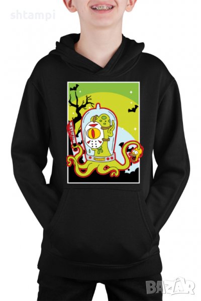Детски Суитчър/Суитшърт The Simpsons Alien,Halloween,Хелоуин,Празник,Забавление,Изненада,, снимка 1