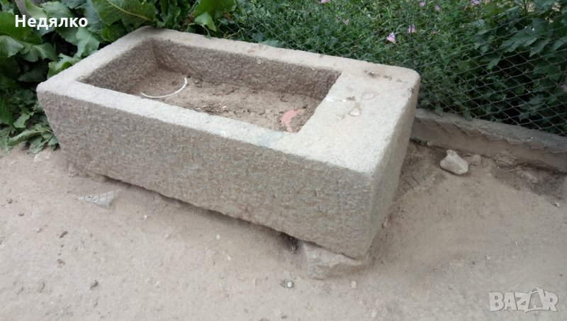 Старо голямо гранитно корито, снимка 1