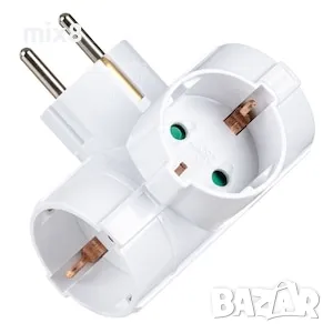 Троен разклонител - адаптер за контакт, снимка 1