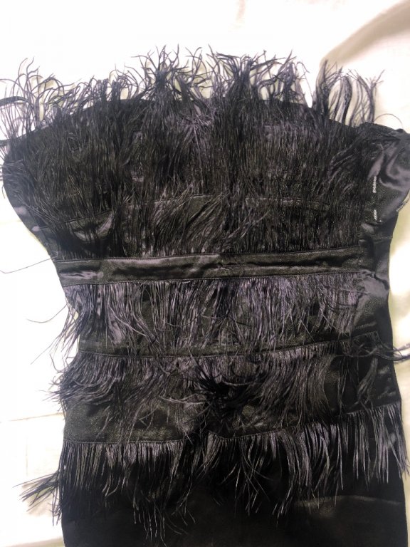 Елегантна черна рокля с пера от щраус в Рокли в гр. София - ID28757523 —  Bazar.bg