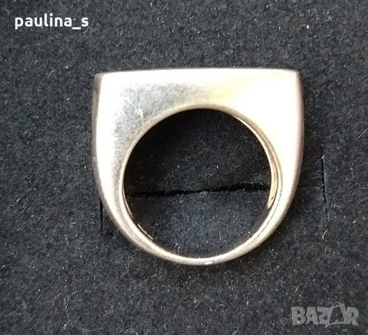 Два различни броя / Масивен сребърен пръстен с Арагонит / проба 925 Житен клас / Малък размер , снимка 4 - Пръстени - 28900451