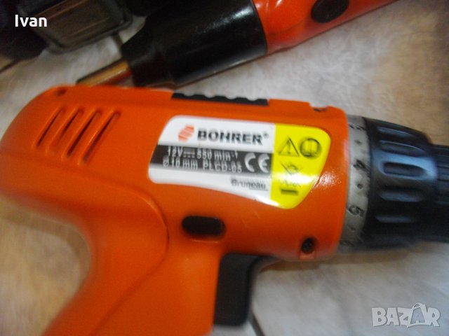 3 в 1 -Немски 12 Волта-Комплект-Винтоверт-Прожектор-Отвертка-Бльохлер-Отличен-Bohler PLD05, снимка 10 - Винтоверти - 33249238