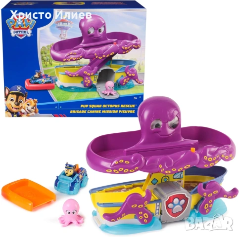Paw Patrol писта с кола Чейс и октопод Пес Патрул кученца, снимка 9 - Коли, камиони, мотори, писти - 53316353