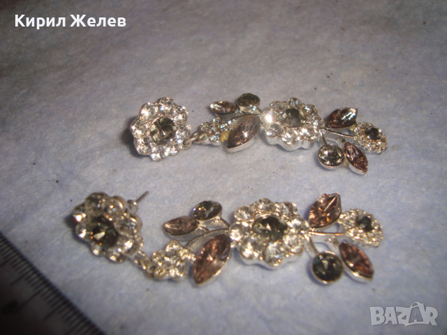 ПРЕКРАСНИ ФЛОРАЛНИ ПОСРЕБРЕНИ СКЪПОЦЕННИ АРТ ОБЕЦИ - ЦВЕТЯ 4200, снимка 11 - Обеци - 36512777