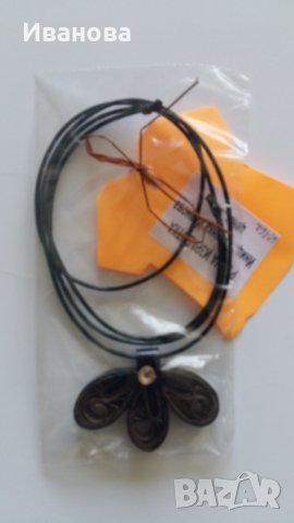 Ръчна изработка на бижута от хартия и квилинг  0.50лв лакирани са със декопажен лак, снимка 3 - Колиета, медальони, синджири - 25892376