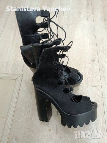 Сценични сандали на висок ток и платформа,много удобни , снимка 6 - Сандали - 53579270