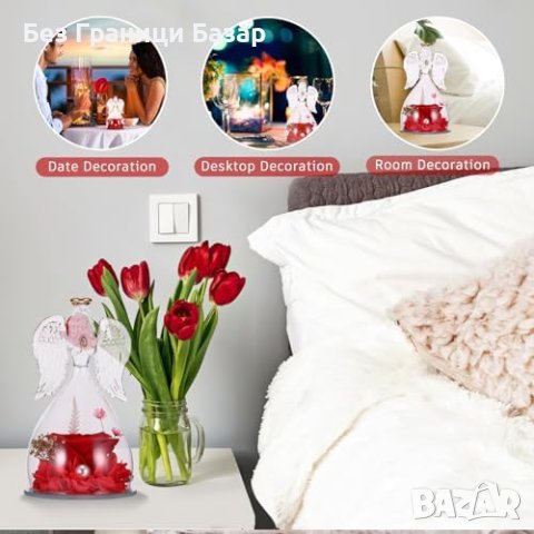 Нов Уникален Подарък Роза с LED за Специални Поводи жени любов, снимка 5 - Други стоки за дома - 43557188