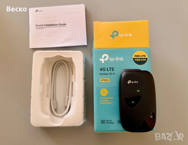 TP-Link M7000 – Мобилен рутер / Бисквитка WiFi 4G LTE