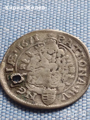 Сребърна монета 6 кройцера 1671г. Леополд първи Кремниц Унгария 13742, снимка 6 - Нумизматика и бонистика - 42970758