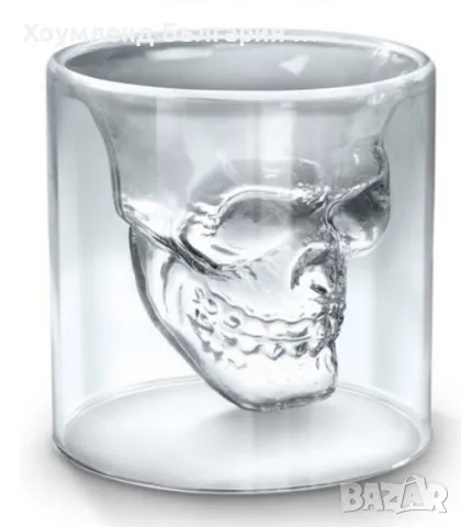 2бр Триизмерна стъклена чаша череп за уиски за алкохол, снимка 7 - Чаши - 50271333