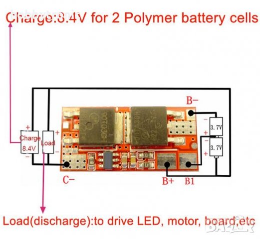 BMS платка за зареждане и защита на Li-Ion батерии 2S, 3S, 4S, 5S, снимка 7 - Друга електроника - 31024127