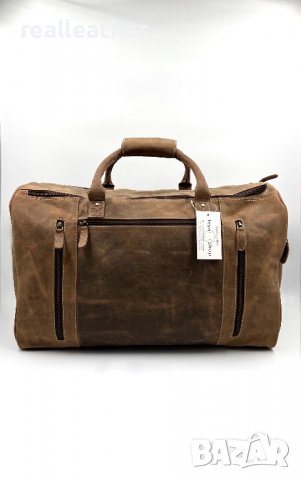 Голяма пътна чанта от естествена кожа Хънтър, снимка 3 - Чанти - 31888053